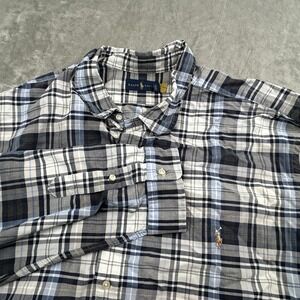 Ralph Lauren Men's Size 5XB Plaid Long Sleeve Button Down Shirt Big- Preppy
